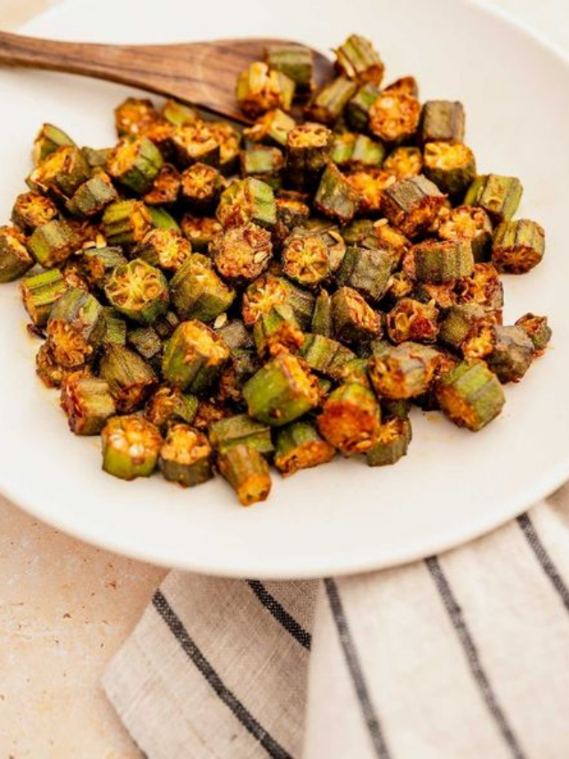 Easy Smoky Roasted Okra